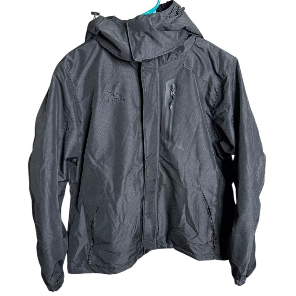 Camel Crown Women's Ski Jacket Black XL Hooded Comfort Warm
